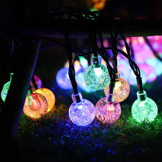 12 meters 100 lights-remote control eight modes 1.8cm bubble ball light string crystal ball light string decorative lights festival light string